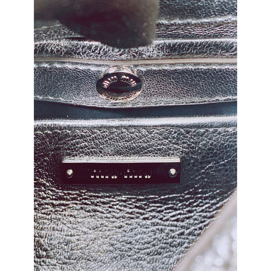 MIU MIU - CRYSTAL EMBELLISHED SILVER LEATHER BAG My Store