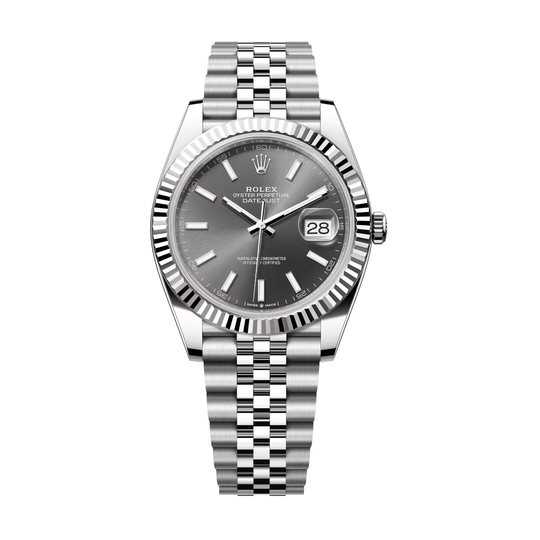 Rolex Datejust 41mm 126334-0014 Dark Rhodium Index Dial - Unworn 2026