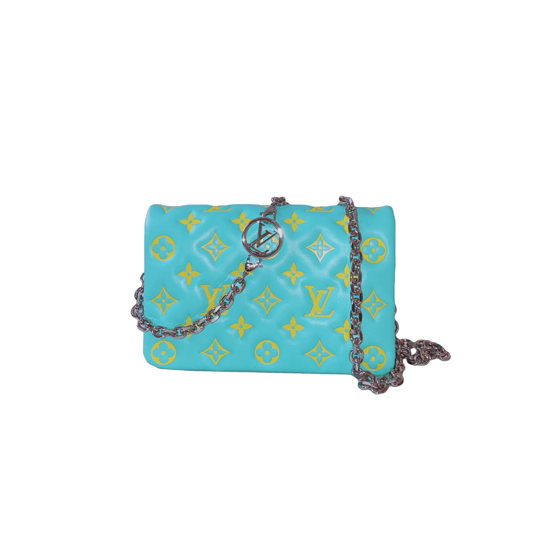 LOUIS VUITTON - MENTHE JAUNE LAMBSKIN POCHETTE COUSSIN BAG My Store