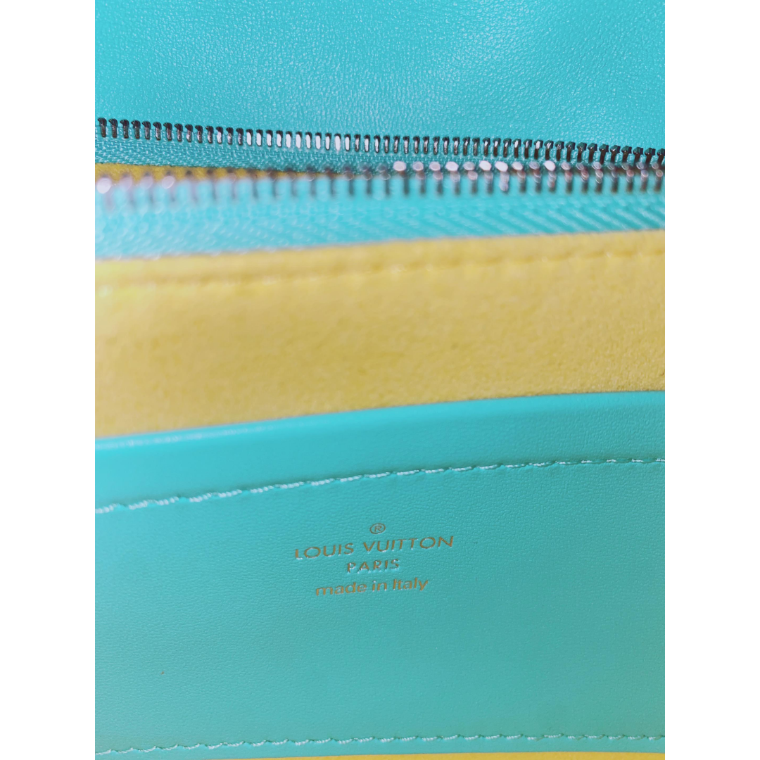LOUIS VUITTON - MENTHE JAUNE LAMBSKIN POCHETTE COUSSIN BAG My Store