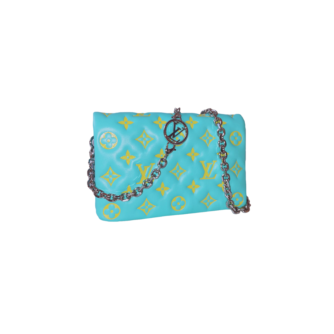 LOUIS VUITTON - MENTHE JAUNE LAMBSKIN POCHETTE COUSSIN BAG My Store