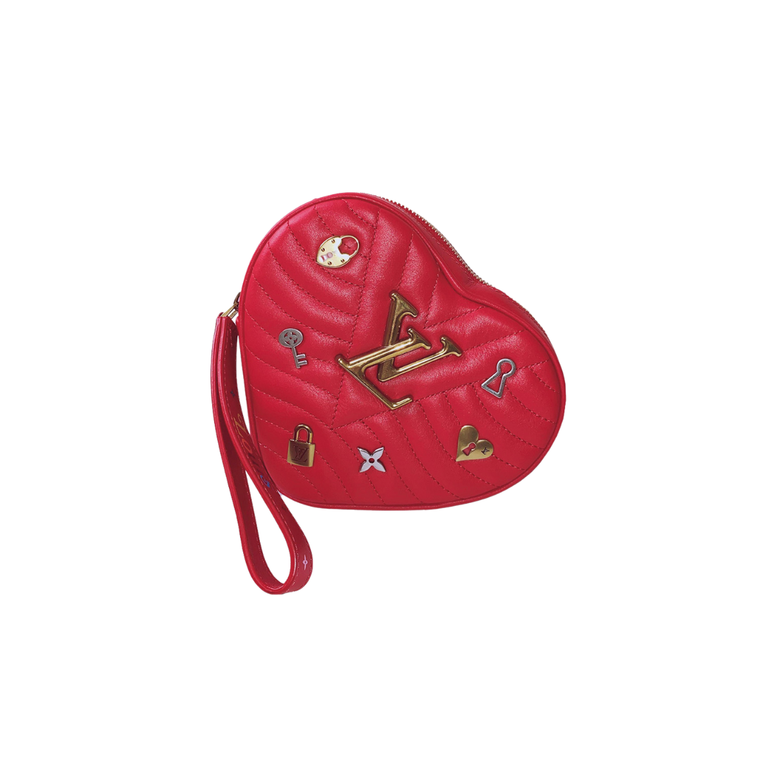 LOUIS VUITTON - RED QUILTED LEATHER LOVE LOCK HEART My Store
