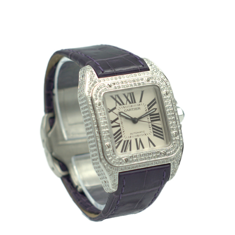 Cartier Santos 100 Medium Size - diamond set My Store