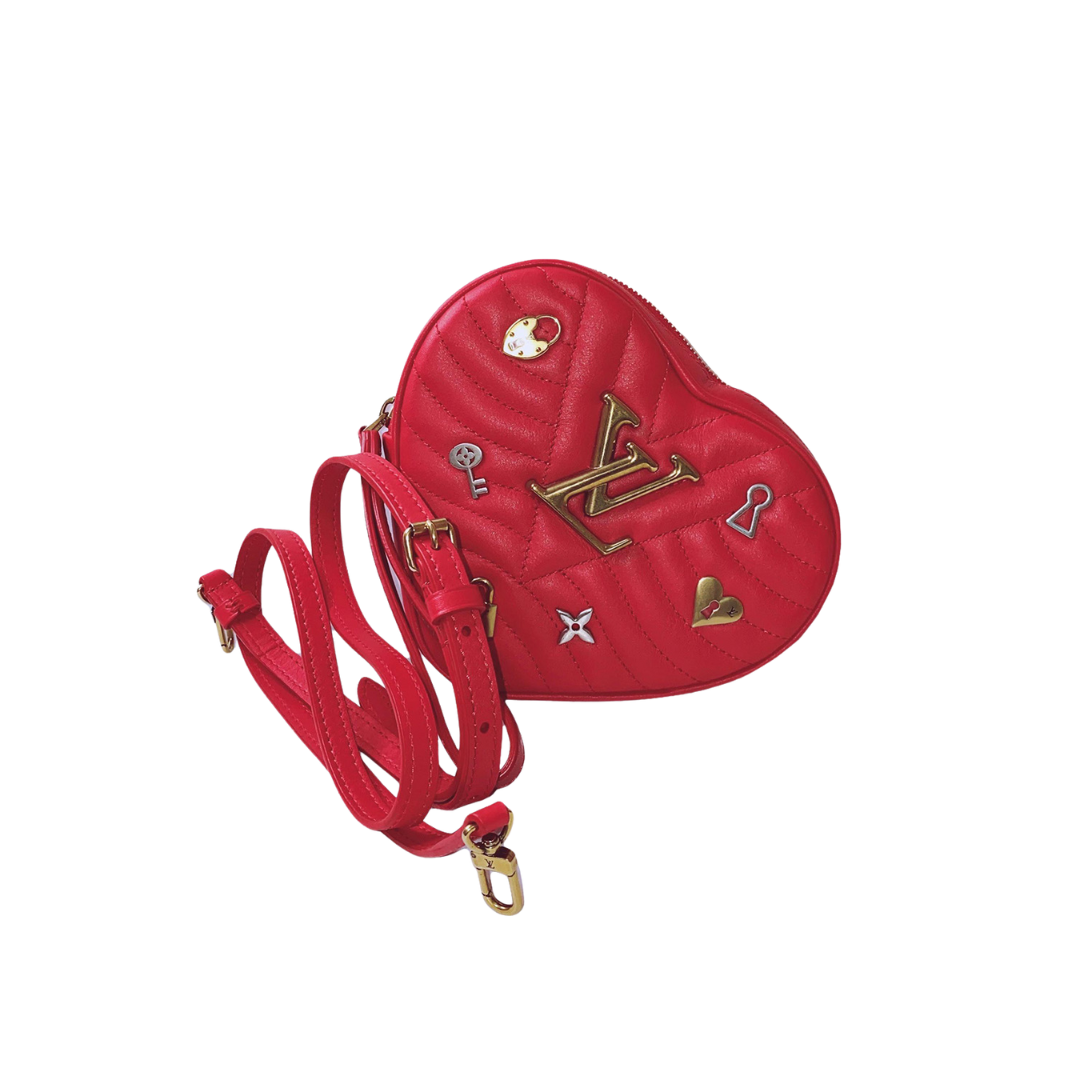 LOUIS VUITTON - RED QUILTED LEATHER LOVE LOCK HEART My Store