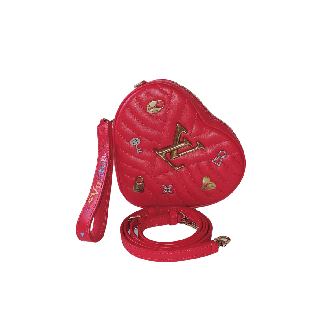 LOUIS VUITTON - RED QUILTED LEATHER LOVE LOCK HEART My Store