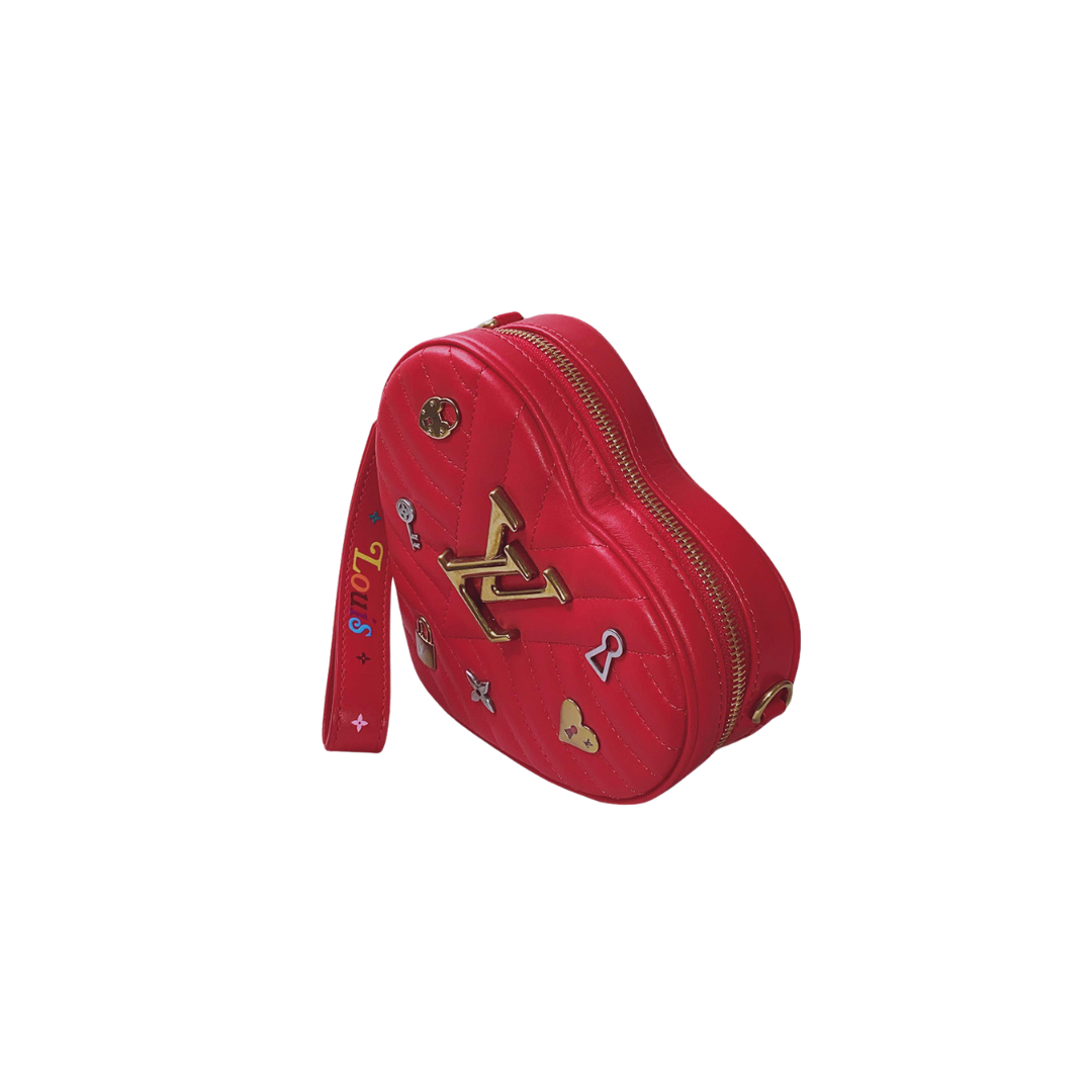 LOUIS VUITTON - RED QUILTED LEATHER LOVE LOCK HEART My Store
