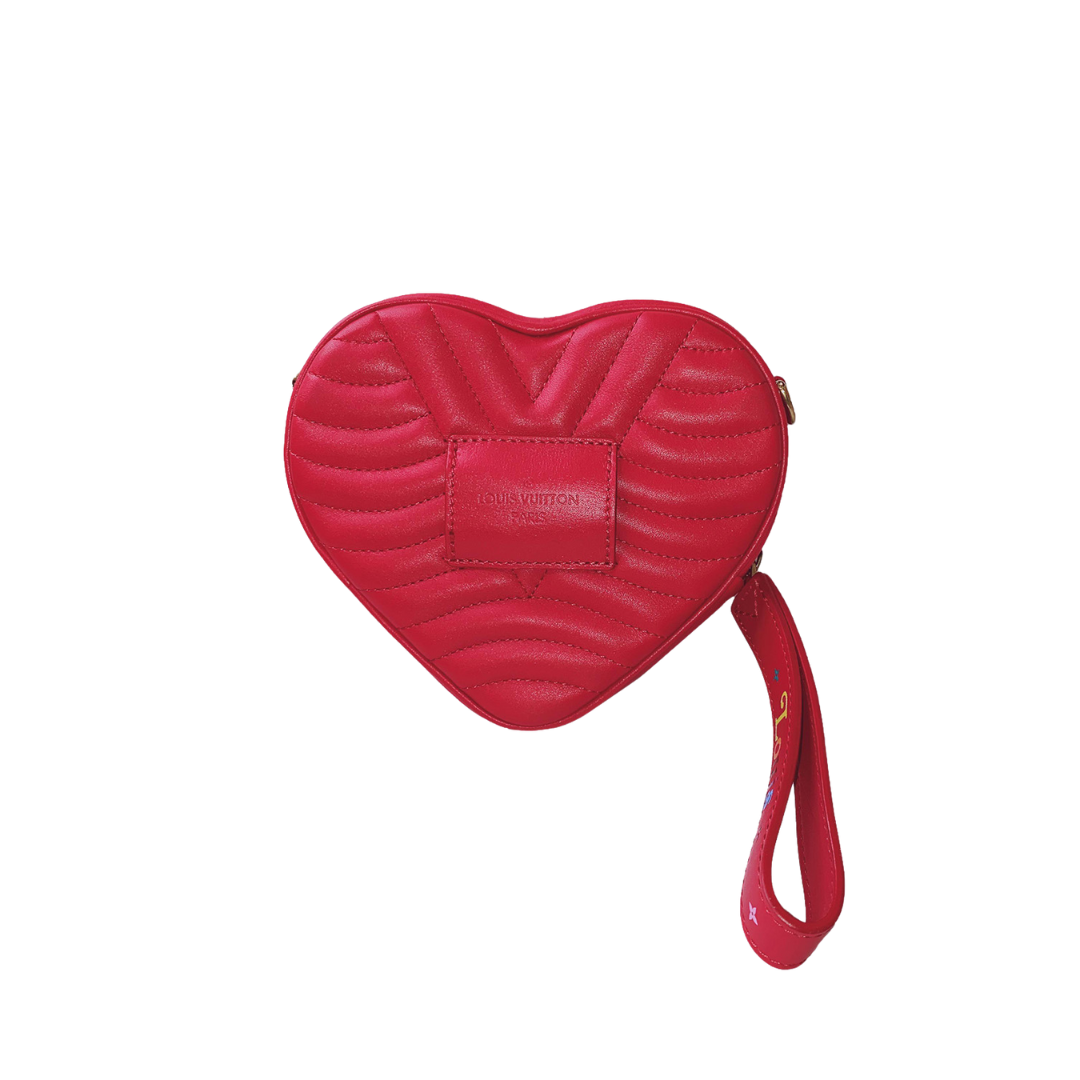 LOUIS VUITTON - RED QUILTED LEATHER LOVE LOCK HEART My Store