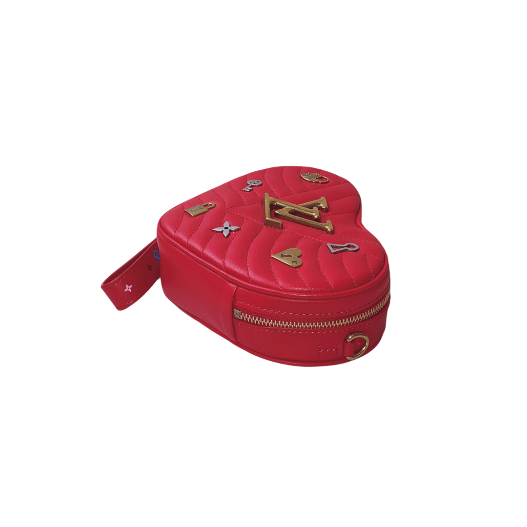LOUIS VUITTON - RED QUILTED LEATHER LOVE LOCK HEART My Store