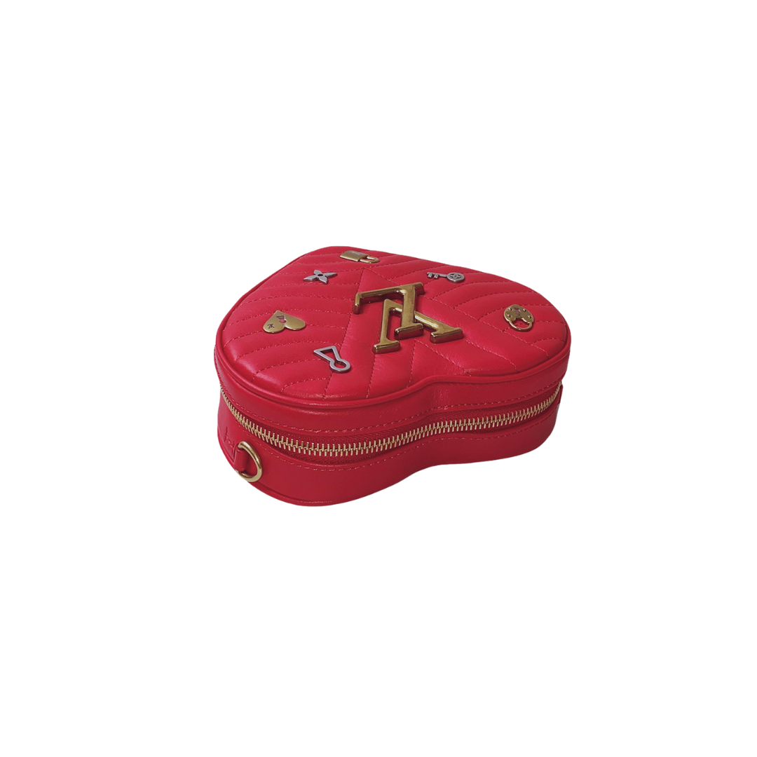 LOUIS VUITTON - RED QUILTED LEATHER LOVE LOCK HEART My Store