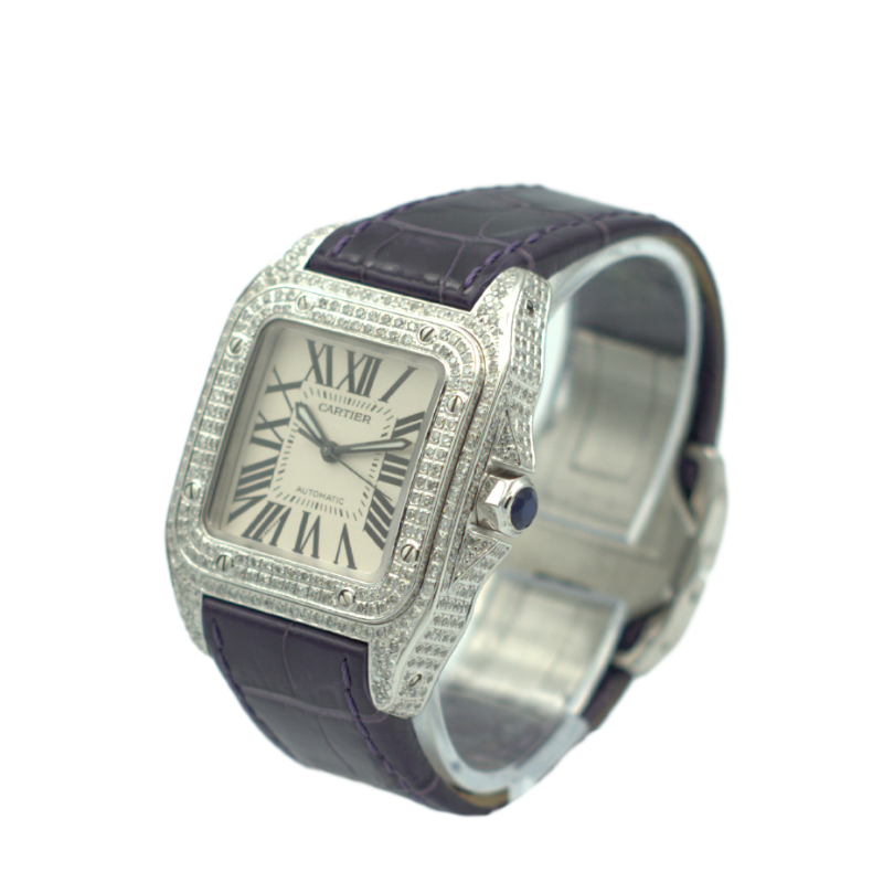Cartier Santos 100 Medium Size - diamond set My Store