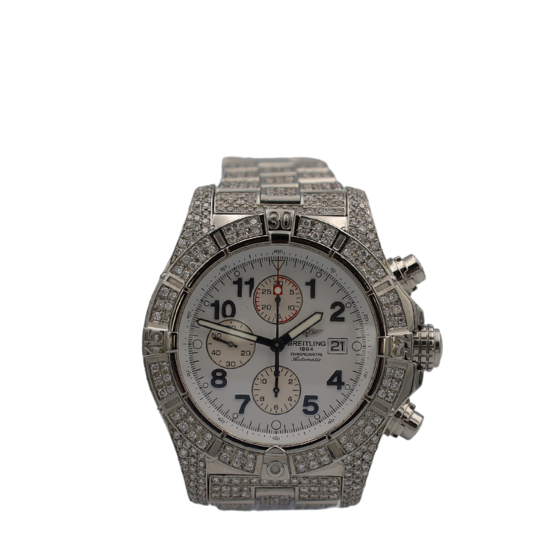 Breitling Super Avenger Chronograph - 2011 Fully Iced Out My Store