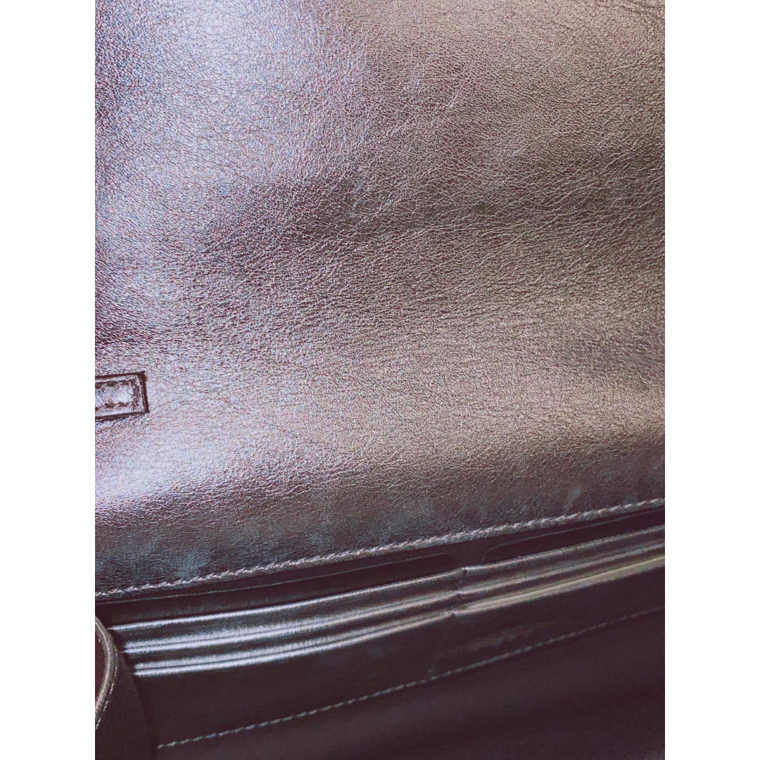 Fendi - METALLIC SILVER LEATHER WALLET ON CHAIN My Store