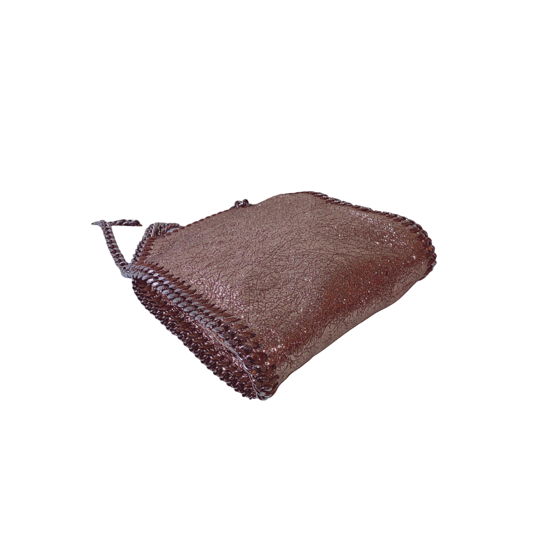 STELLA MCCARTNEY - METALLIC BRONZE FAUX LEATHER TINY FALABELLA SHOULDER BAG 391698 W6947 512064 My Store