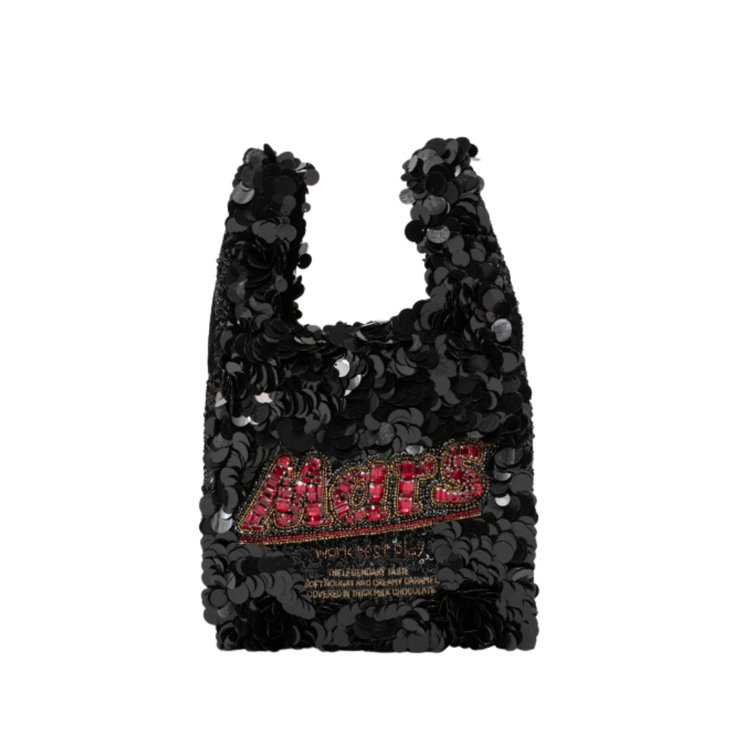 ANYA HINDMARCH - BLACK SEQUINS MARS MINI My Store