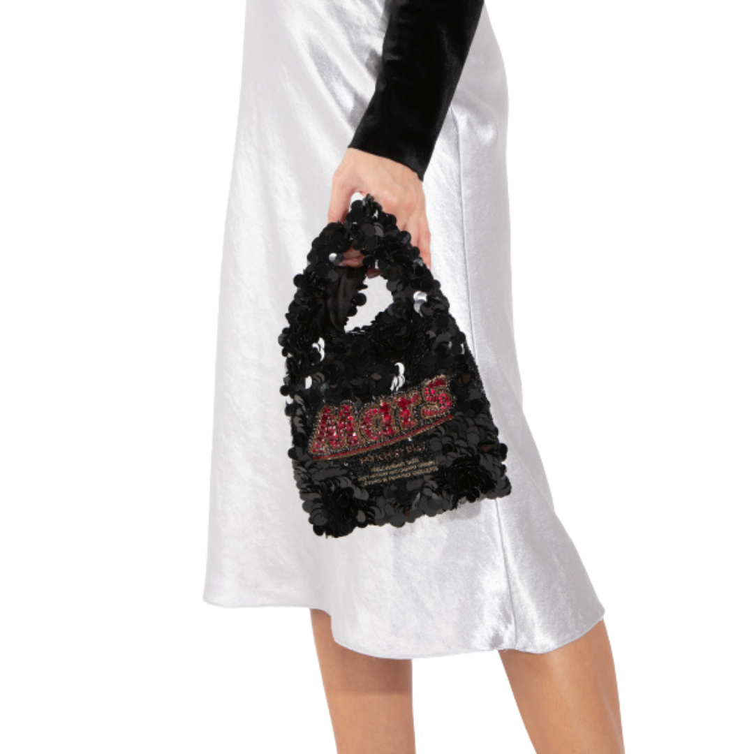 ANYA HINDMARCH - BLACK SEQUINS MARS MINI My Store