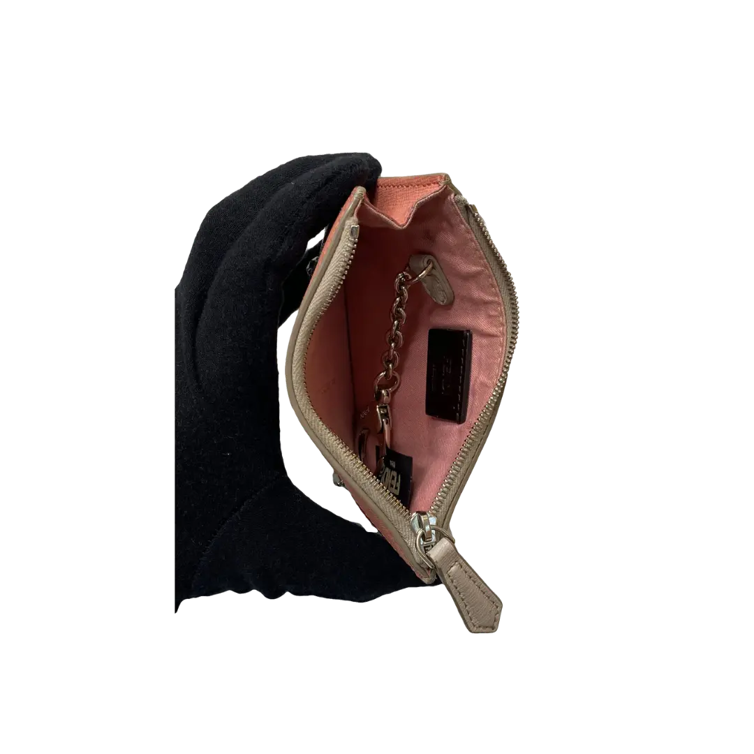 Fendi - PINK MULTI MONSTER VITELLO ELITE LEATHER KEY CASE My Store