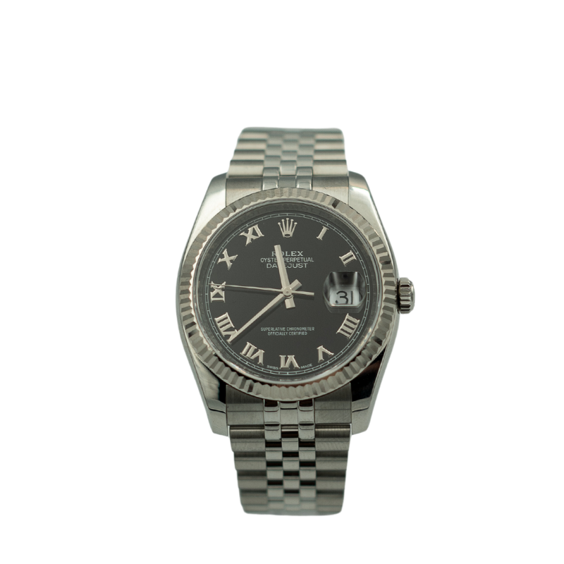 Rolex 116234 Datejust 36mm Black Roman Dial My Store