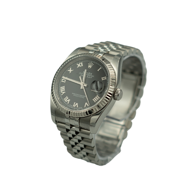 Rolex 116234 Datejust 36mm Black Roman Dial My Store