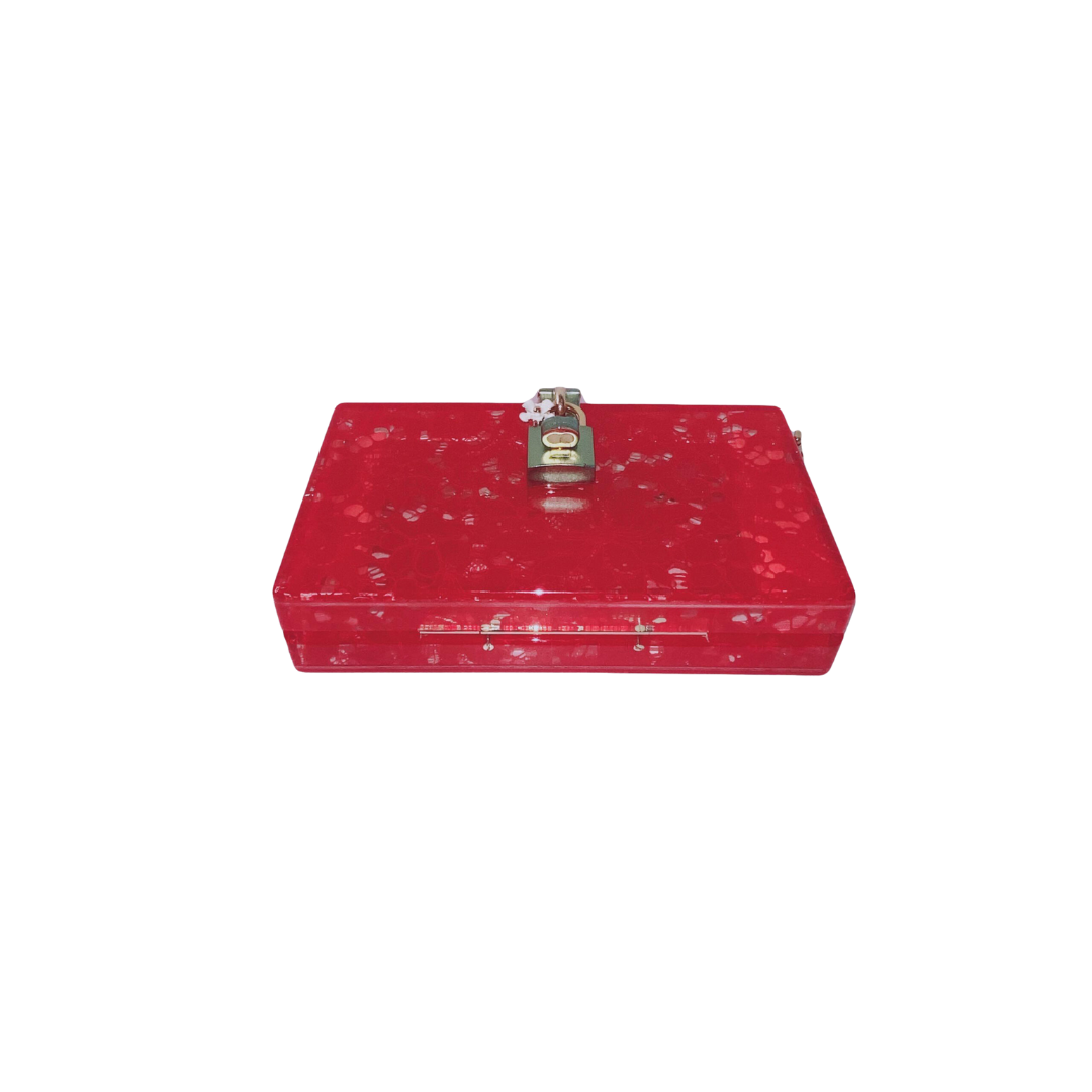 DOLCE GABBANA - PLEXIGLASS LACE DOLCE CLUTCH My Store