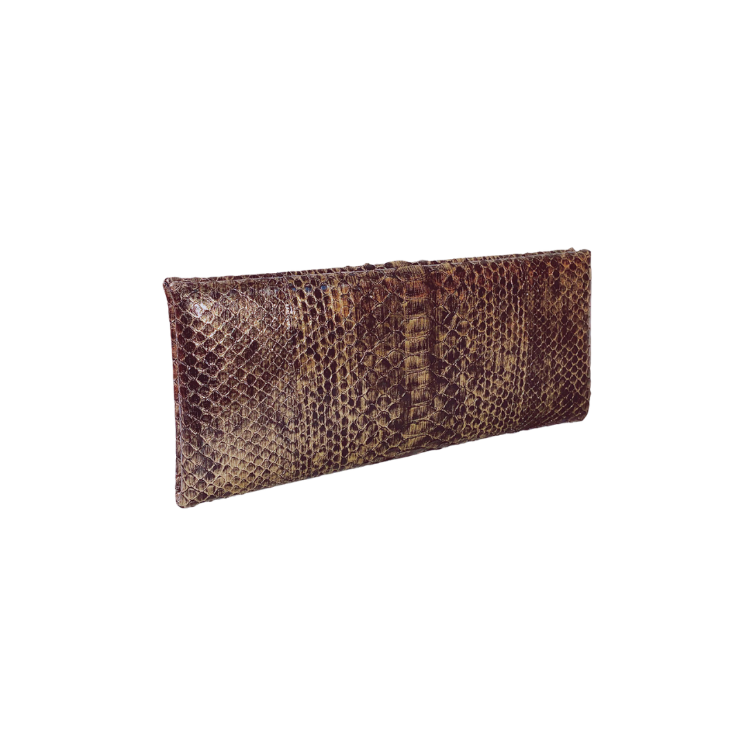 TOM FORD - BLACK/GOLD PYTHON CHAIN CLUTCH BAG My Store
