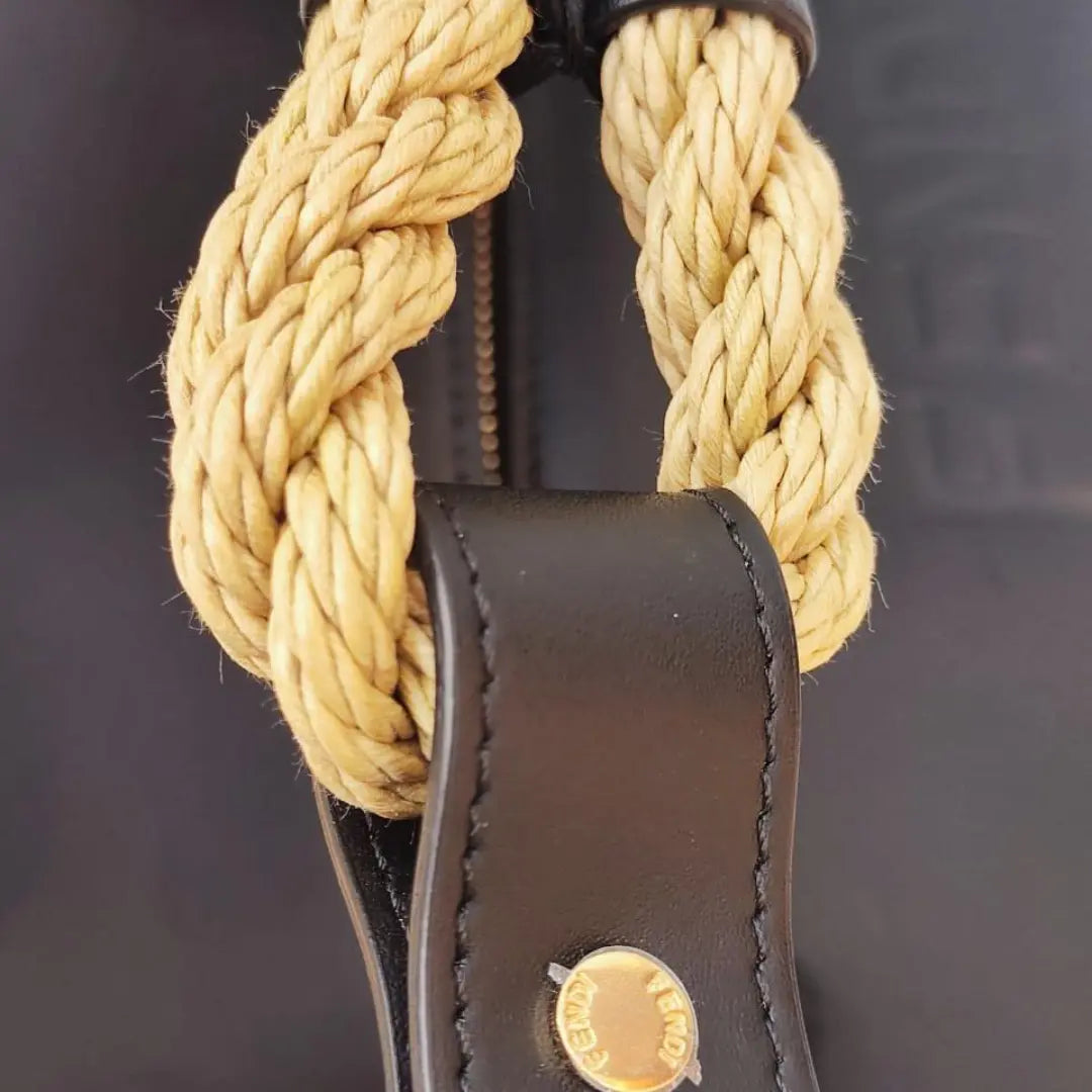 Fendi - BLACK/BEIGE RAFFIA INSULATED BAG My Store