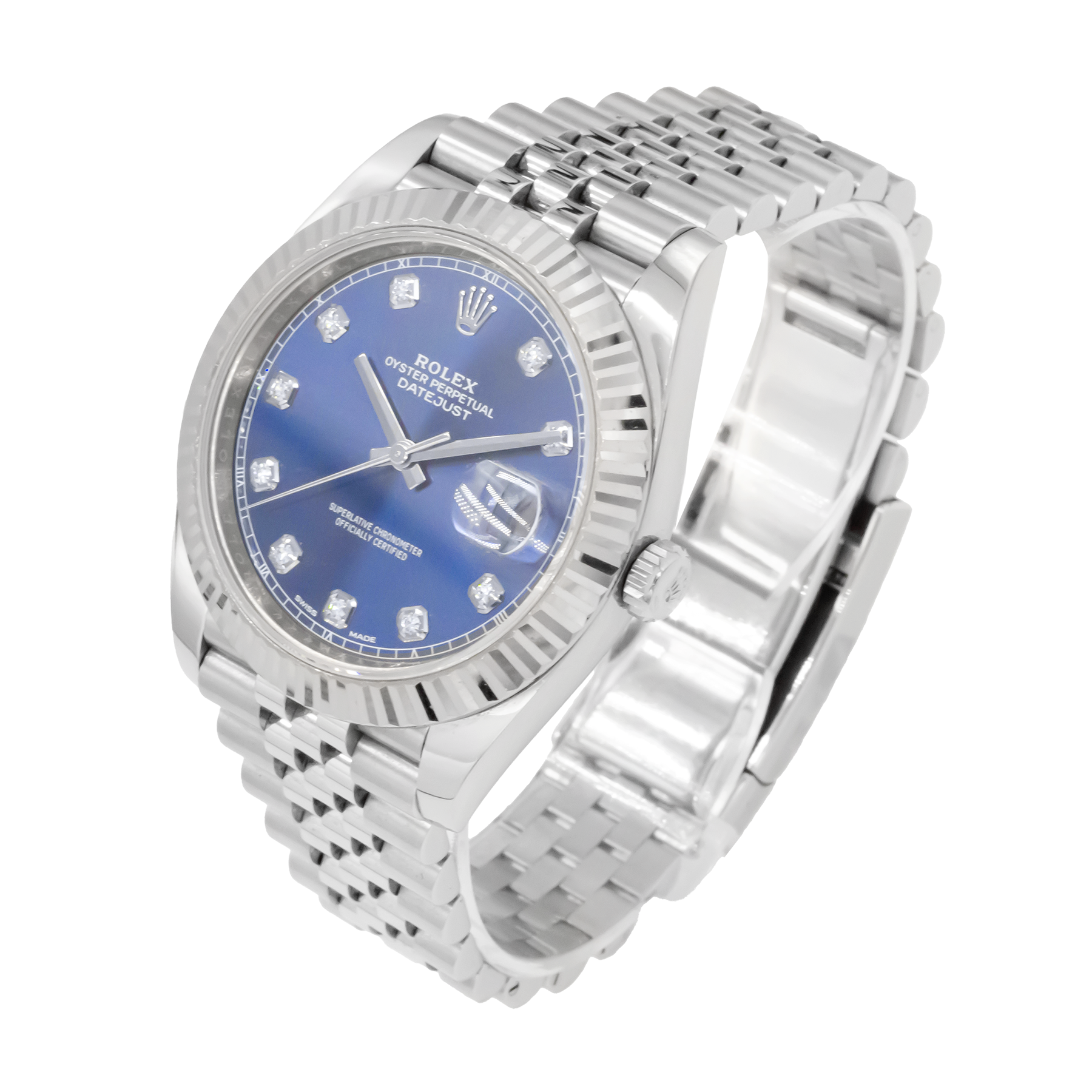 Rolex 126334 Datejust 41 Blue Diamond Dial - 2019 Full Set