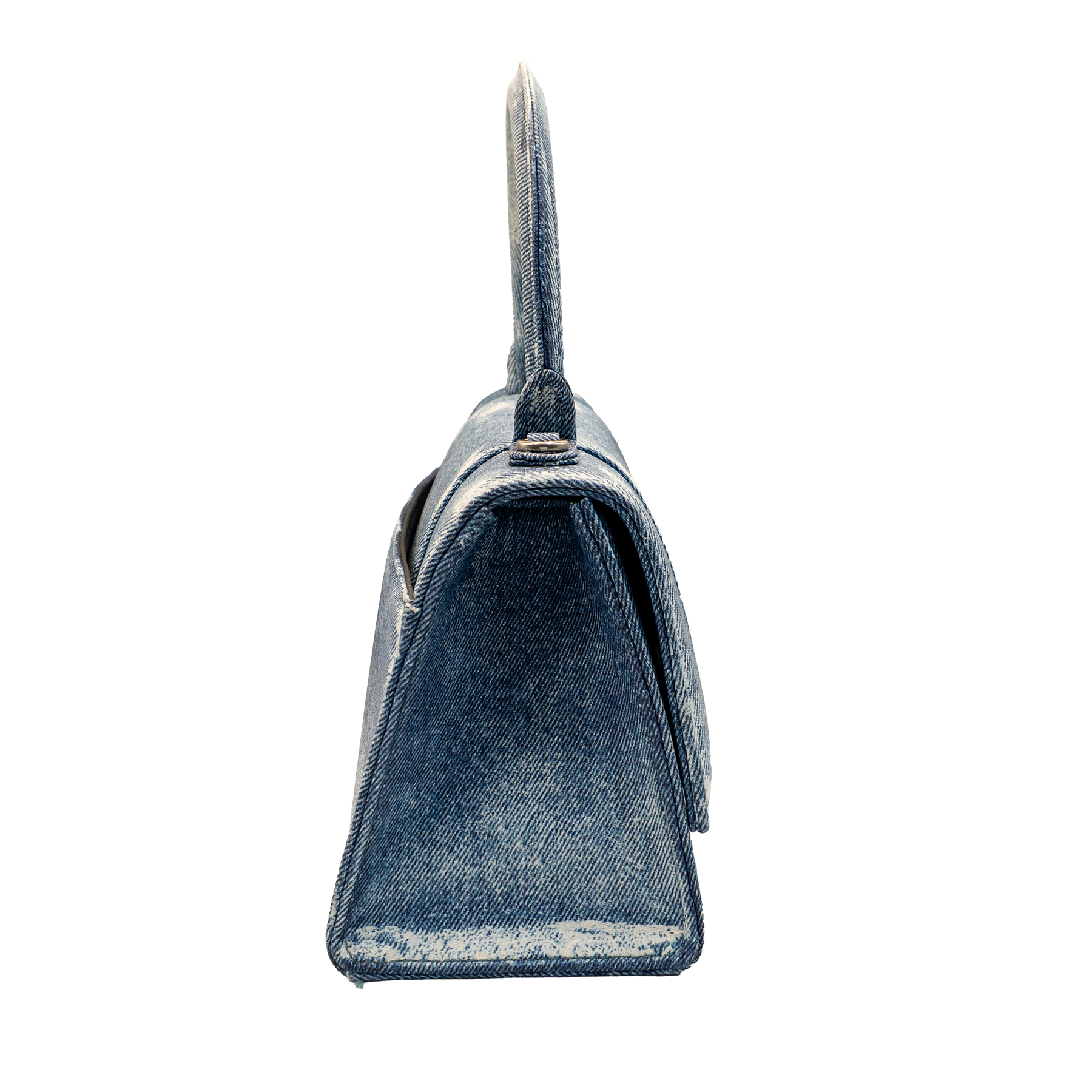 BALENCIAGA - Small Hourglass Cotton Denim Bag