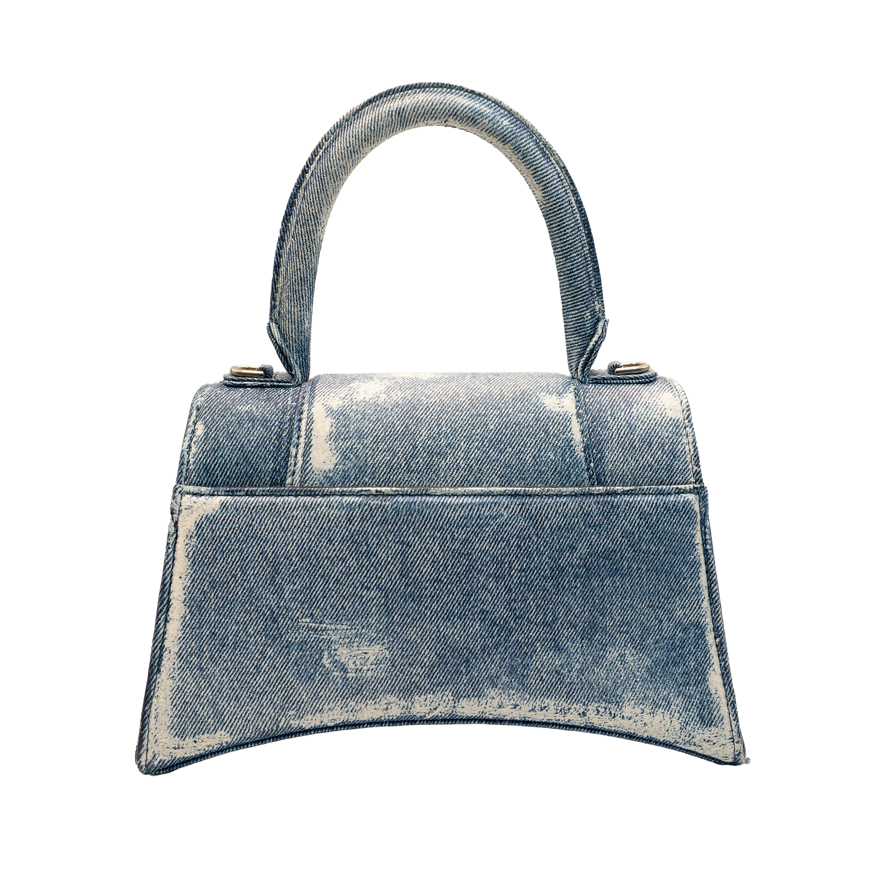 BALENCIAGA - Small Hourglass Cotton Denim Bag My Store