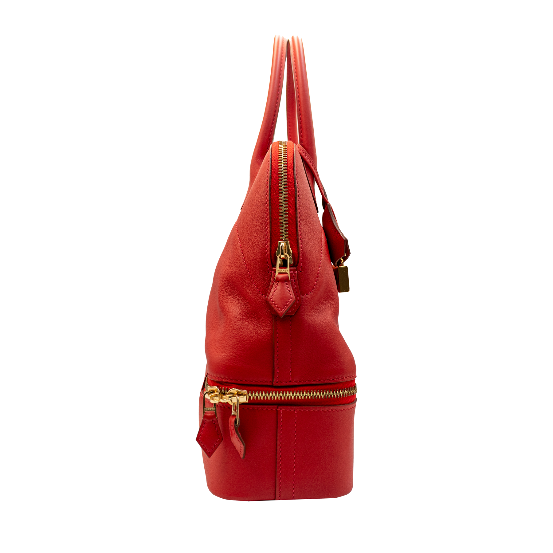HERMES VERMILLON SWIFT LEATHER BOLIDE SECRET