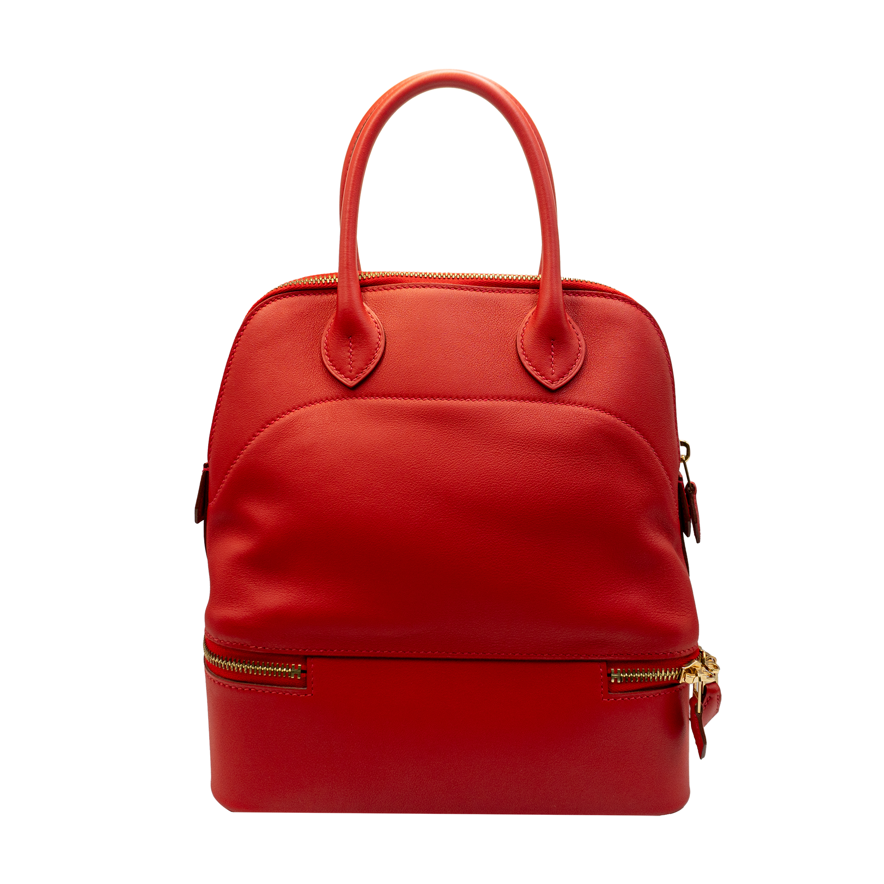 HERMES VERMILLON SWIFT LEATHER BOLIDE SECRET