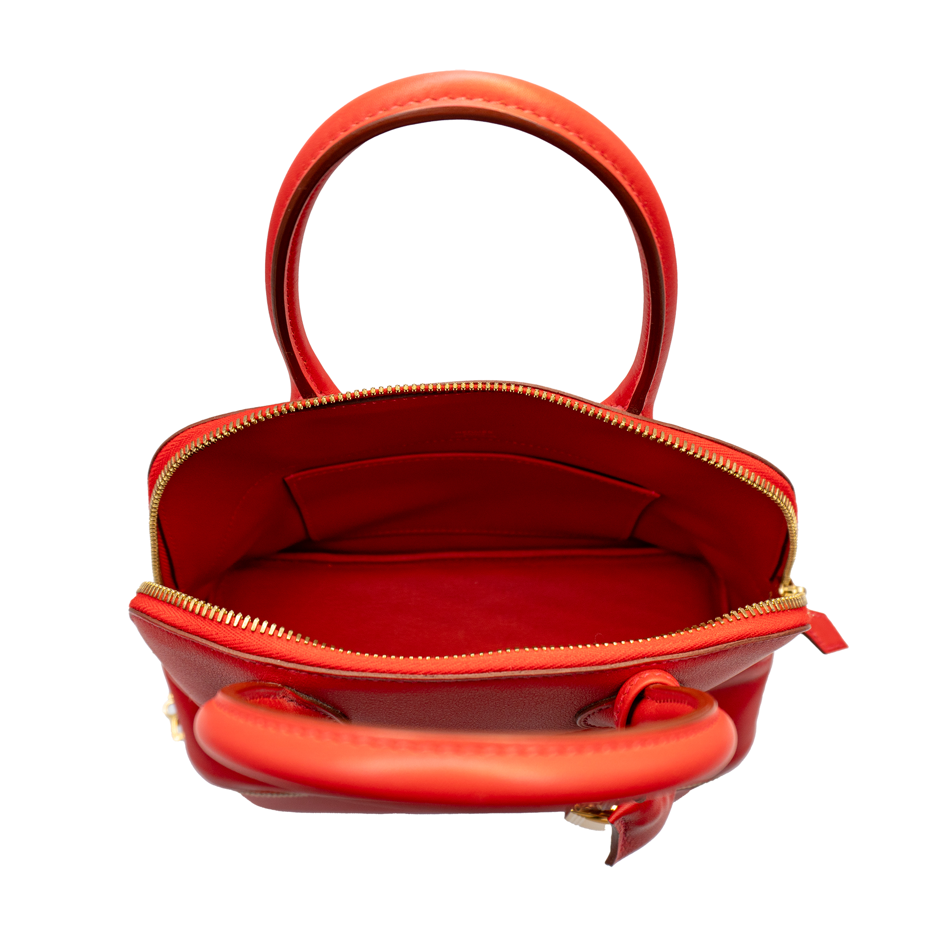 HERMES VERMILLON SWIFT LEATHER BOLIDE SECRET