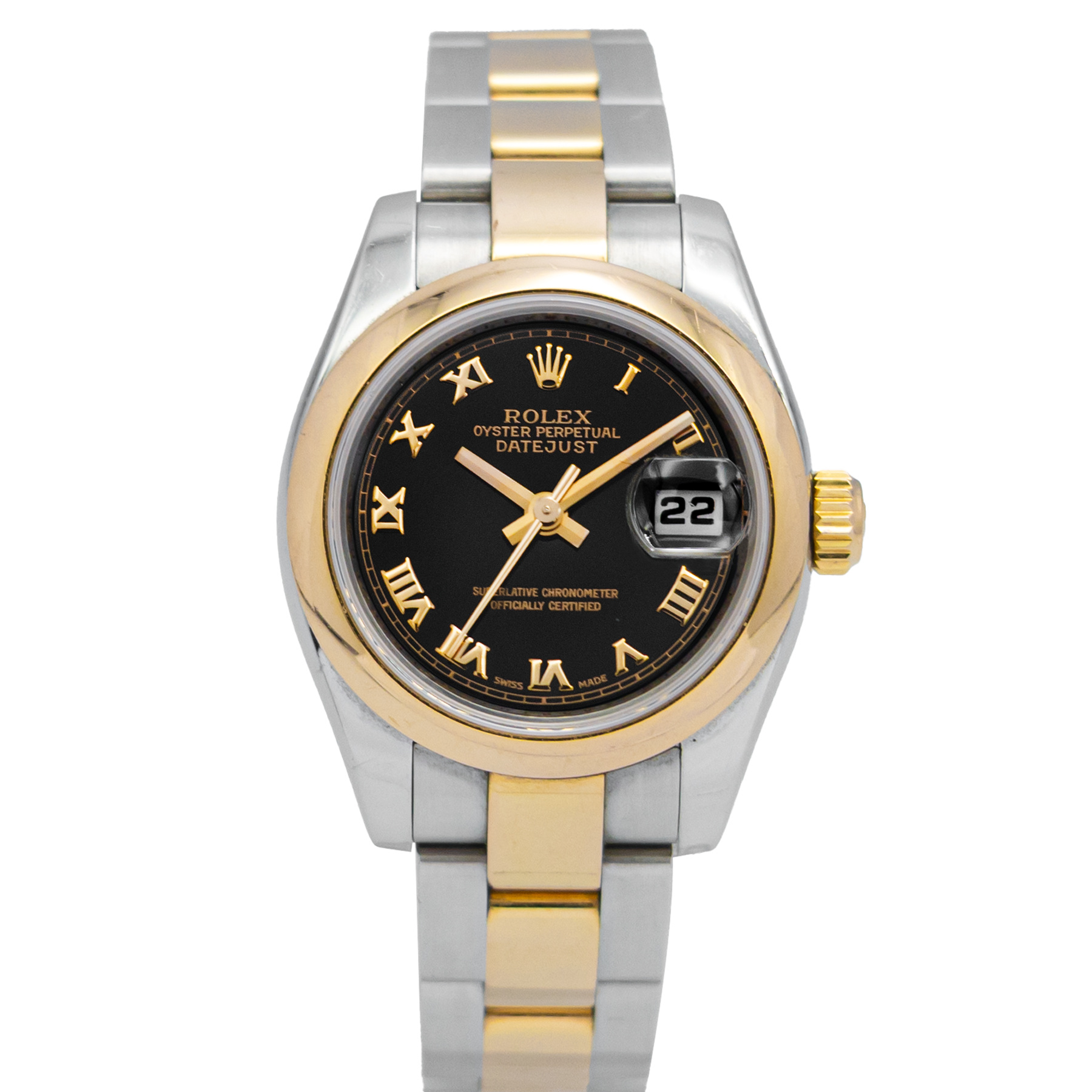 Rolex Datejust 28mm 178241 Sunburst Black Roman Dial