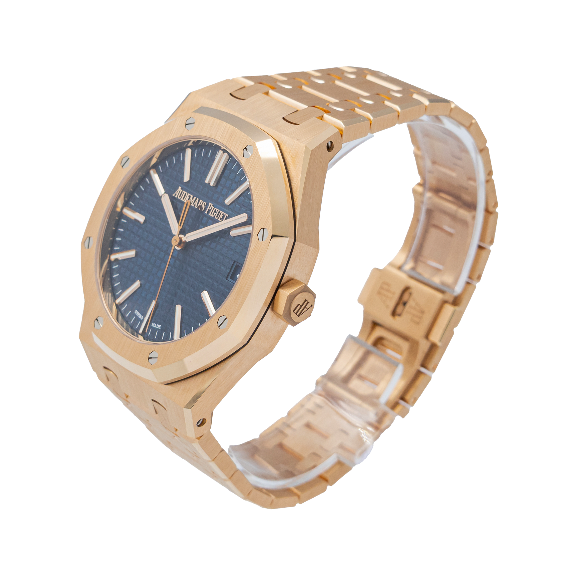 Audemars Piguet Royal Oak Full Rose Gold Blue Dial - 2024 Full Set