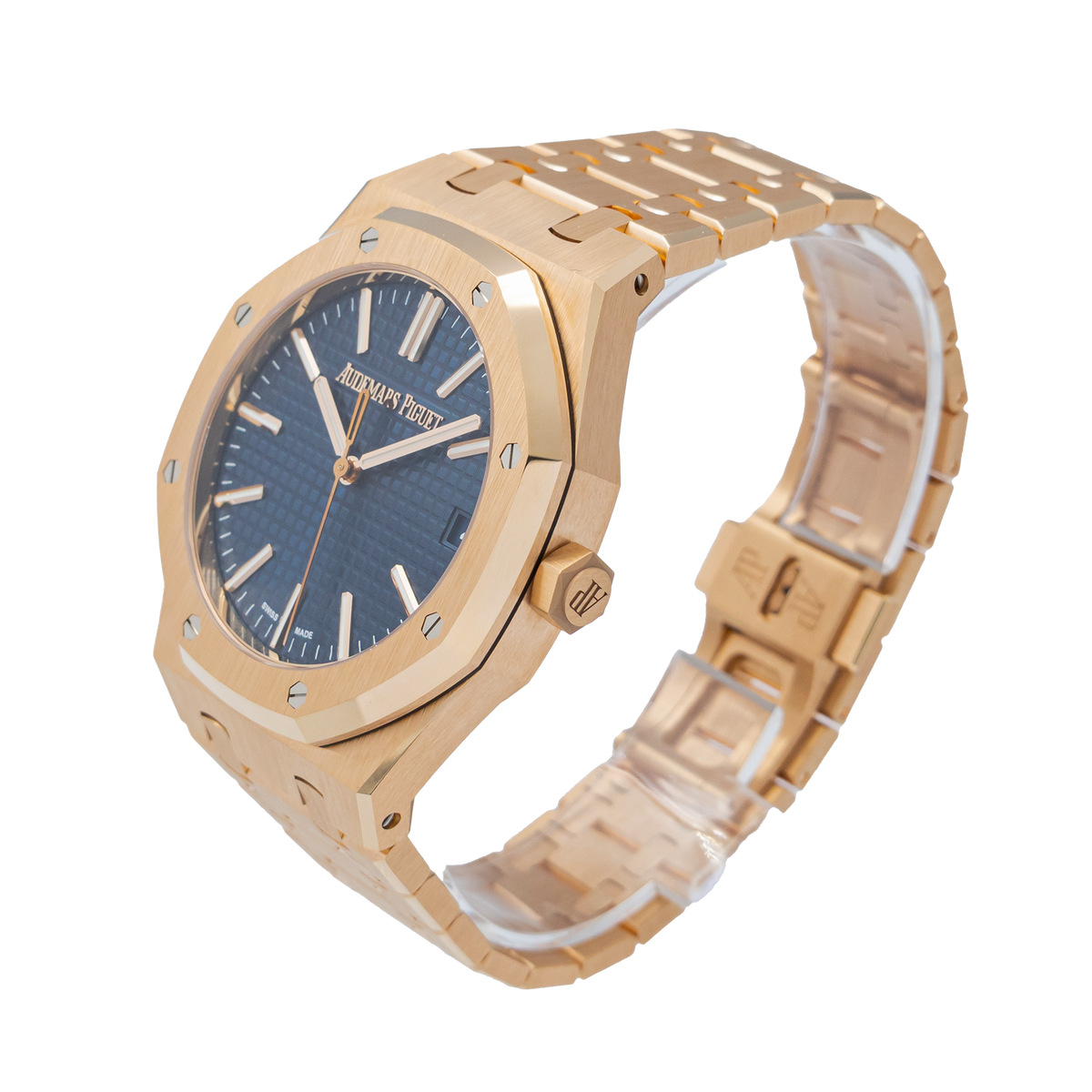 Audemars Piguet Royal Oak Full Rose Gold Blue Dial - 2024 Full Set My Store