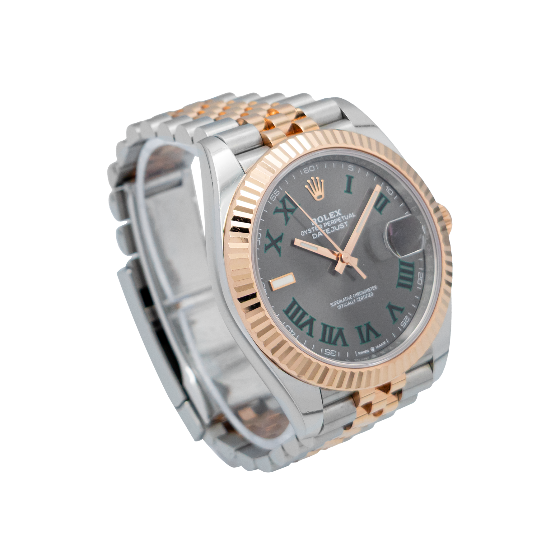 Rolex Datejust 41mm 126331-0016 Wimbledon Slate Grey Dial with Green Roman Numerals - 2022