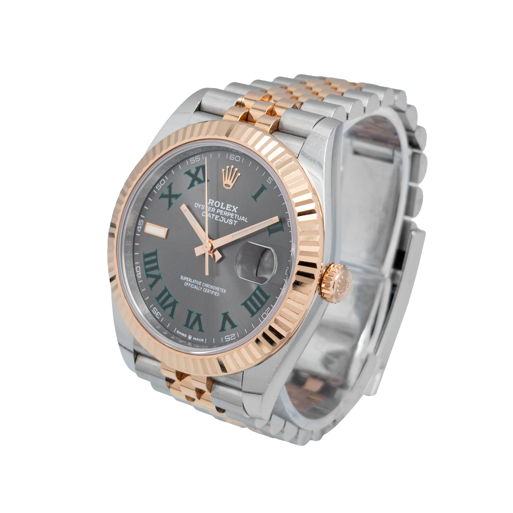 Rolex Datejust 41mm 126331-0016 Wimbledon Slate Grey Dial with Green Roman Numerals - 2022