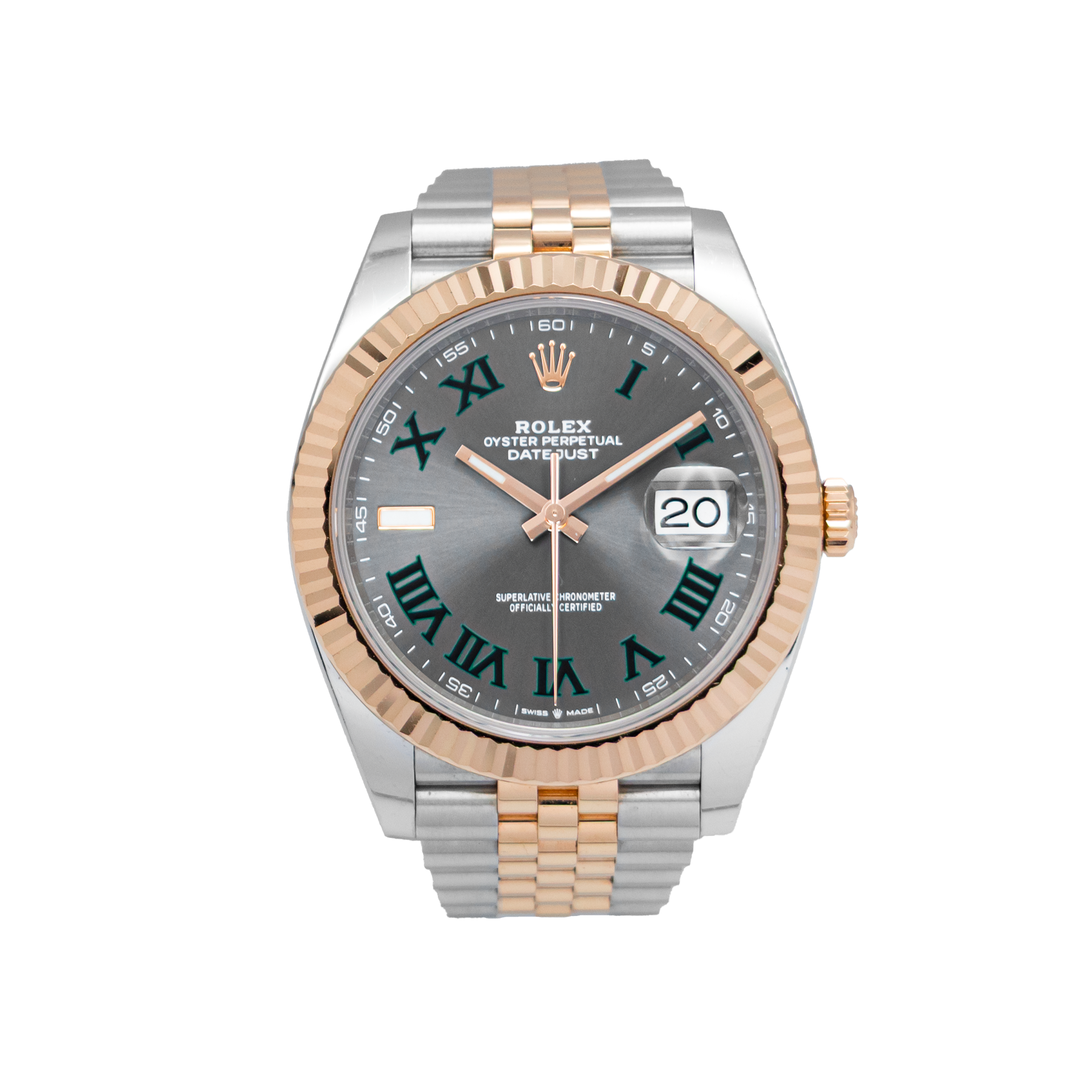 Rolex Datejust 41mm 126331-0016 Wimbledon Slate Grey Dial with Green Roman Numerals - 2022