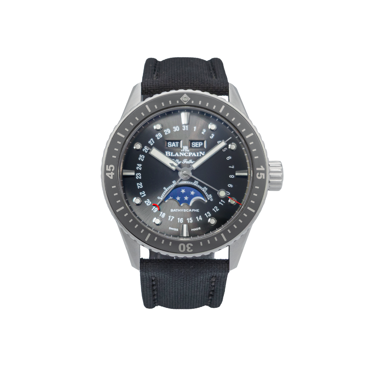 Blancpain 5054-1110-B52A 43mm Fifty Fathoms Bathyscaphe Quantième Complet Phases de Lune - 2022