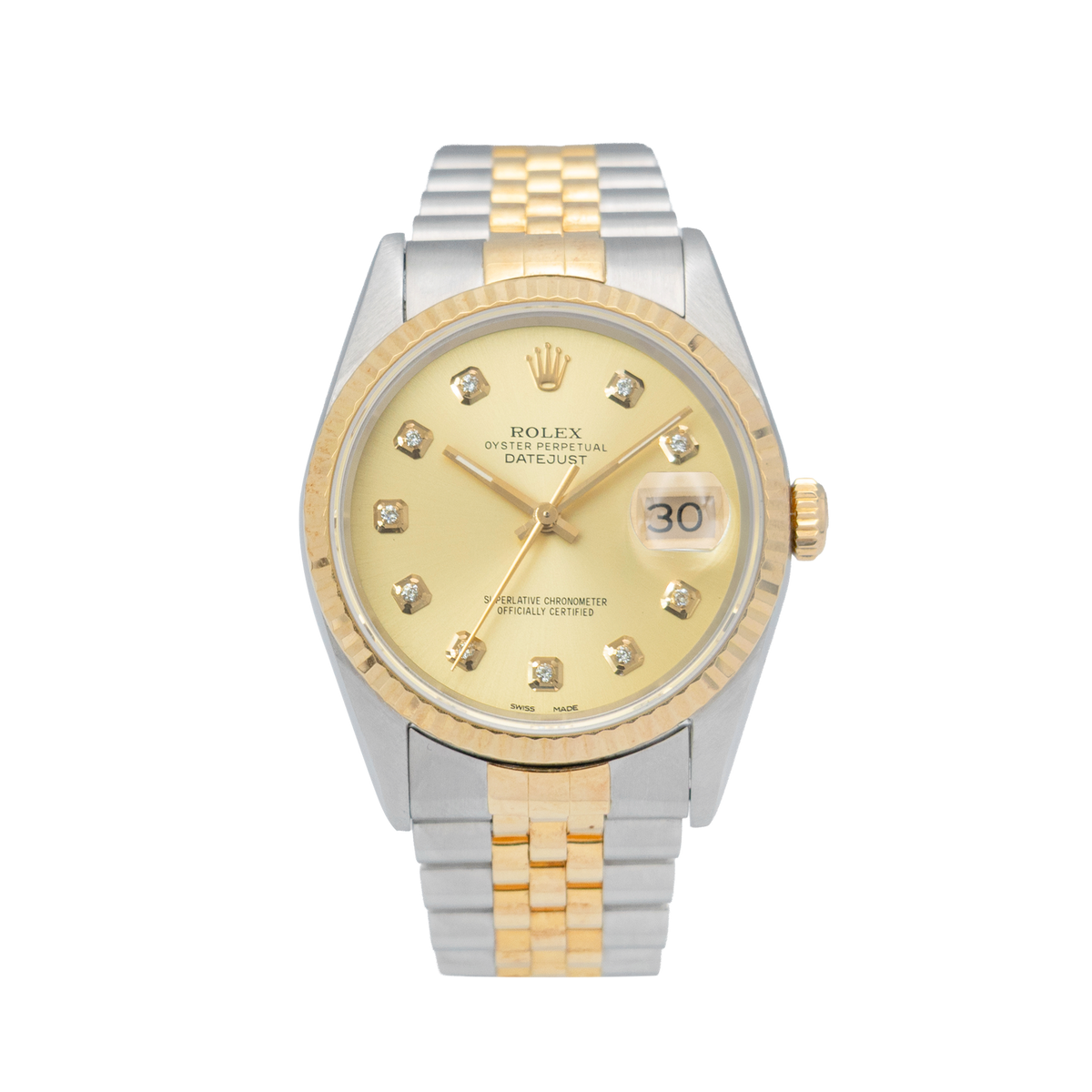 Rolex 16233 36mm Datejust Champagne Dial