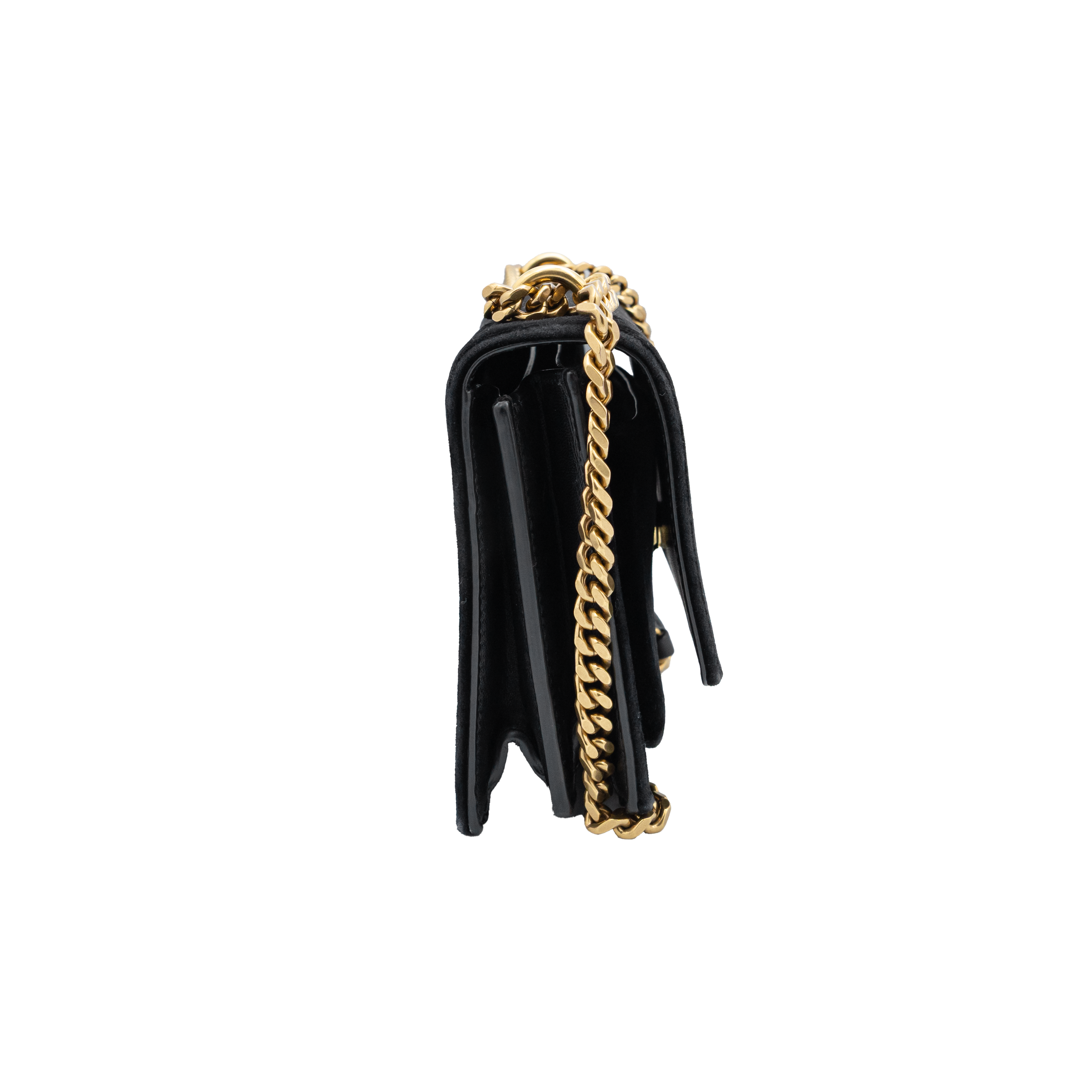 Yves Saint Laurent Kate Shoulder Bag in Black Velvet