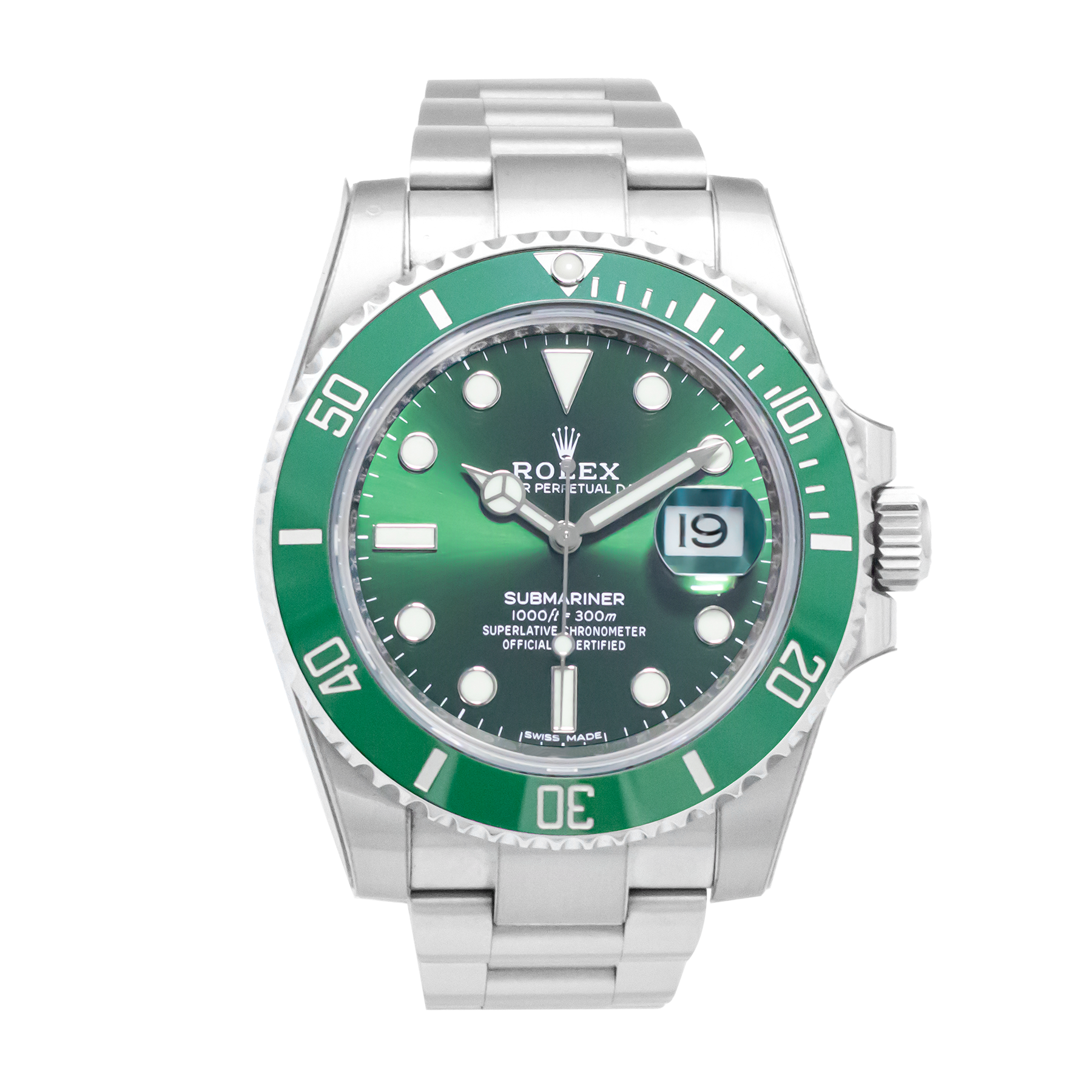 Rolex 116610LV Submariner Date 'Hulk' - 2019 Full Set