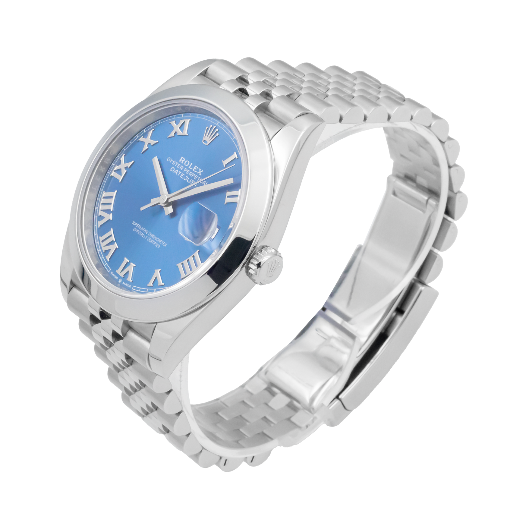 Rolex 126300 Datejust 41 Blue Roman Dial - 2023 Full Set