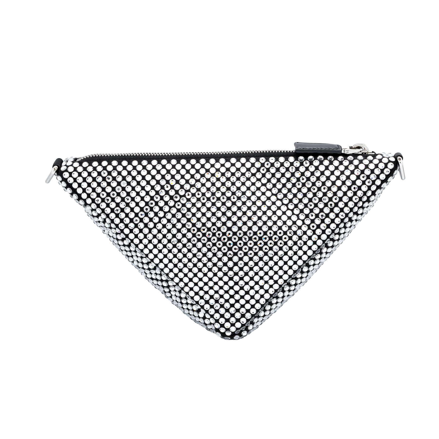Prada Crystal-Embellished Triangle Shoulder Bag
