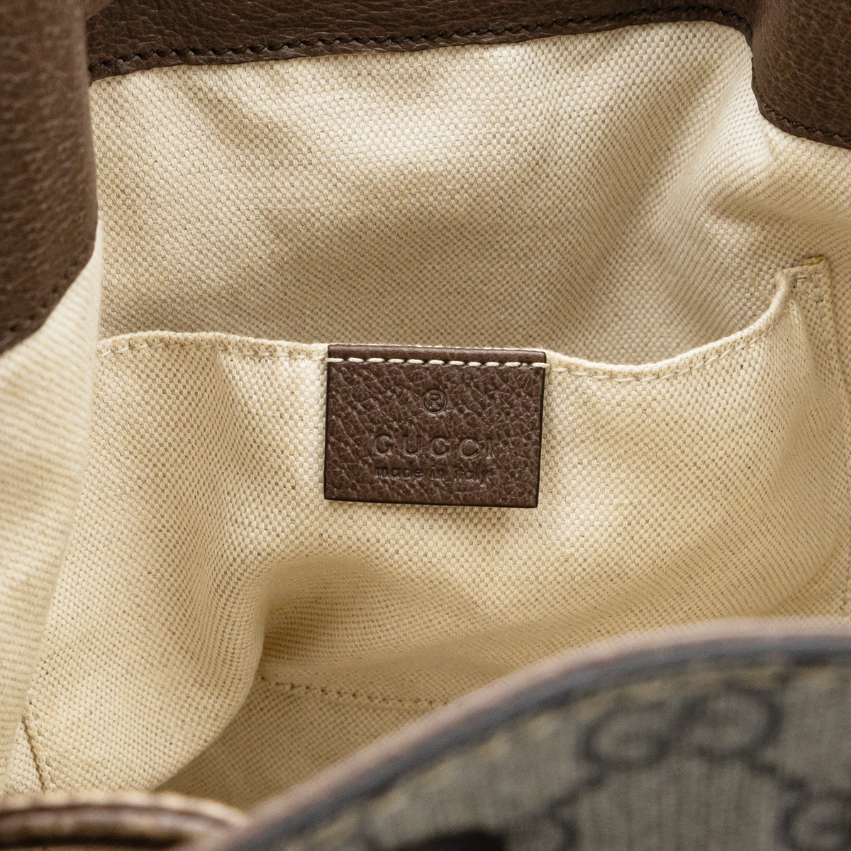 Gucci Neo Vintage GG Supreme Drawstring Bucket Bag