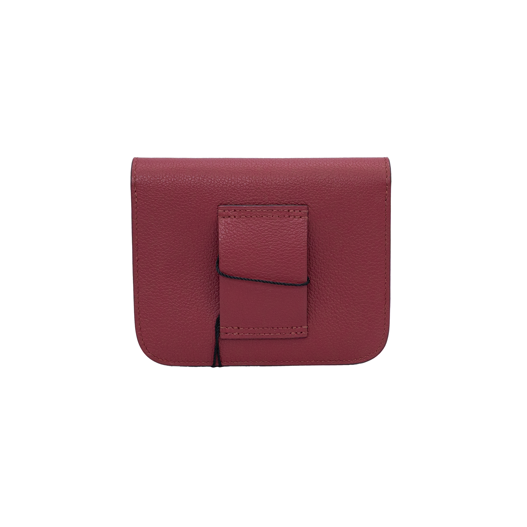 Hermes Rouge H Constance Evercolor Slim Wallet