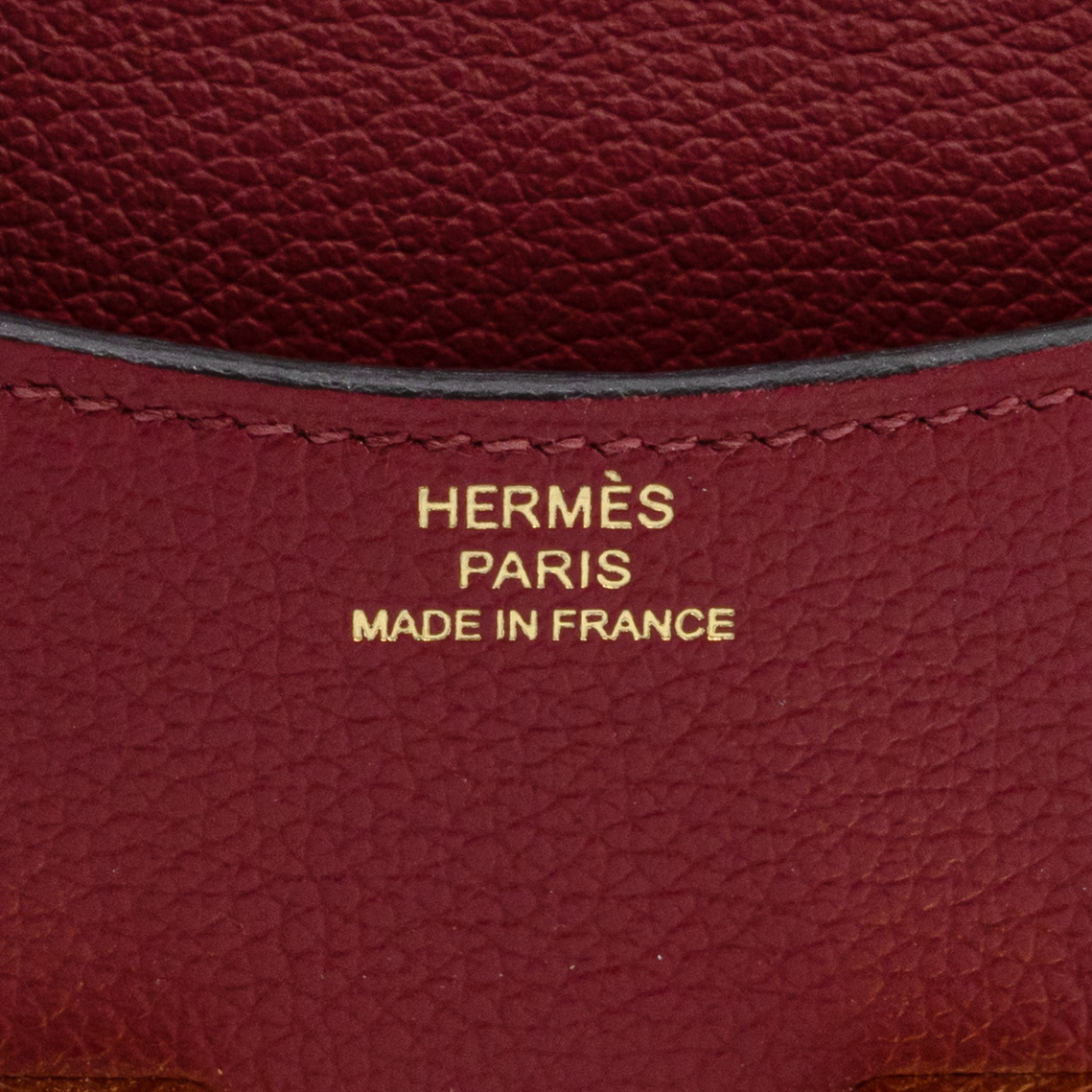 Hermes Rouge H Constance Evercolor Slim Wallet