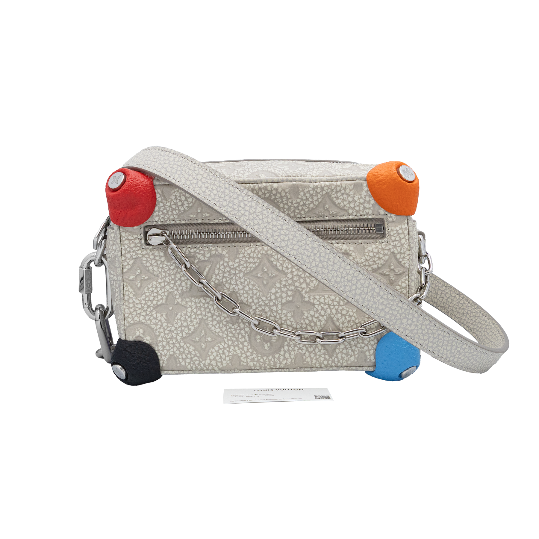 Louis Vuitton Taurillon Embossed Monogram Mini Soft Trunk Chalk Bag for Men