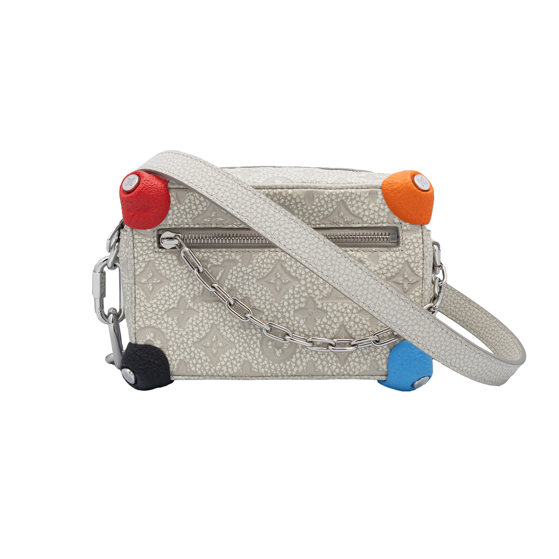 Louis Vuitton Taurillon Embossed Monogram Mini Soft Trunk Chalk Bag for Men