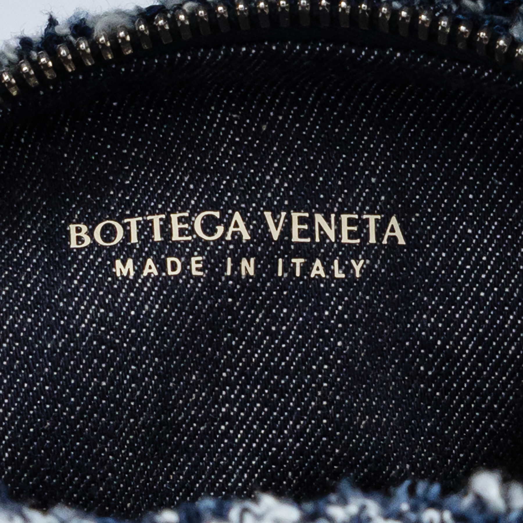 Bottega Veneta Navy Blue Mini Jodie Bouclé Denim Bag My Store