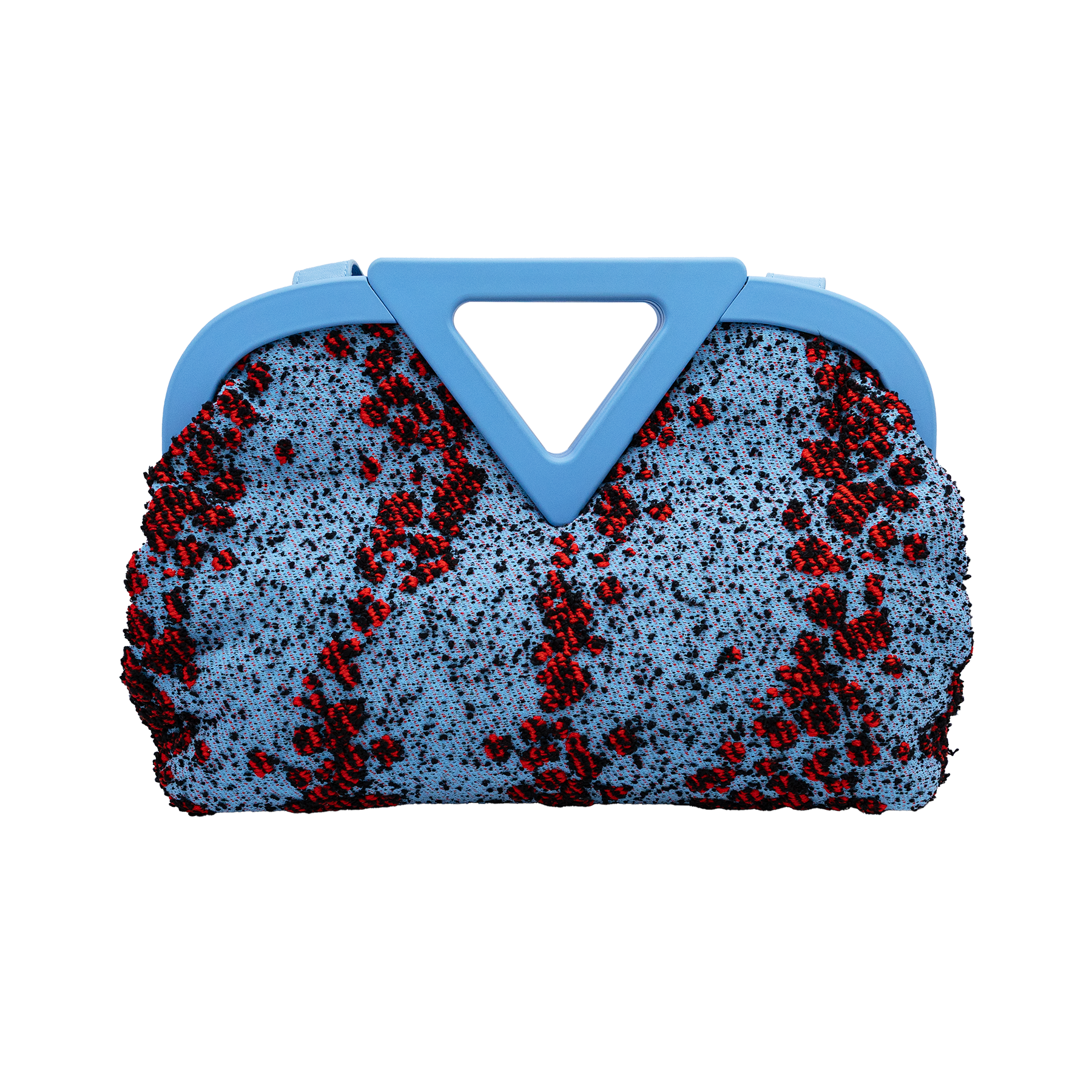 Bottega Veneta Bicolor Textured Fabric Medium The Point Triangle Bag